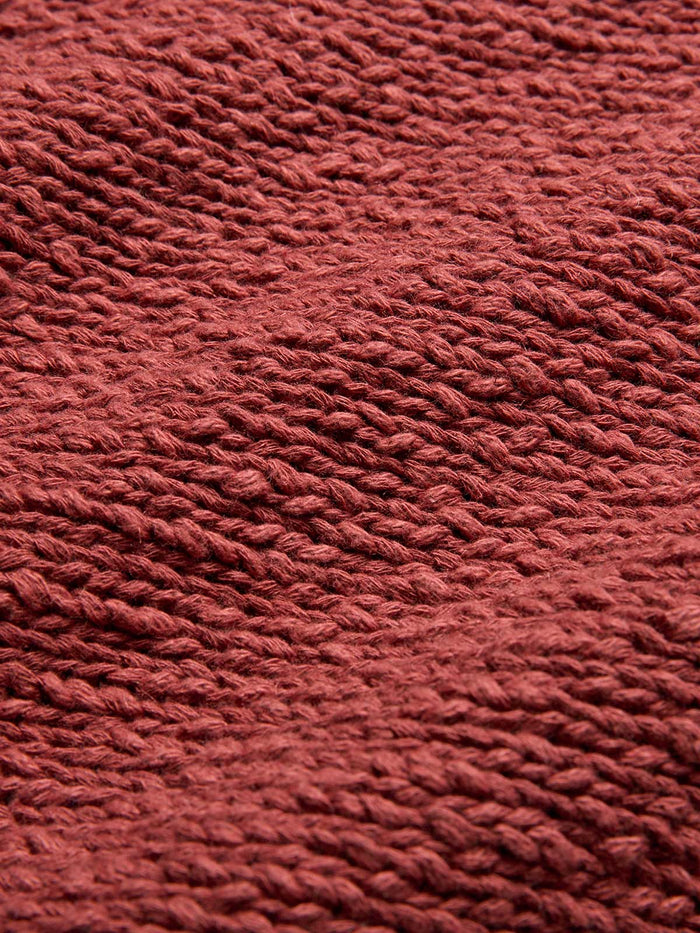 Linen Blend Slub Knit Button Detail Jumper