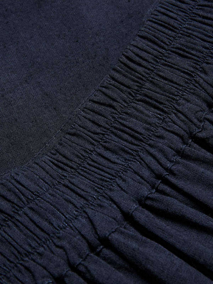 Linen Blend Woven Maxi Skirt
