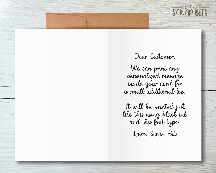 Little Cutie Congratulations Card, New Baby Card - Scrap Bits