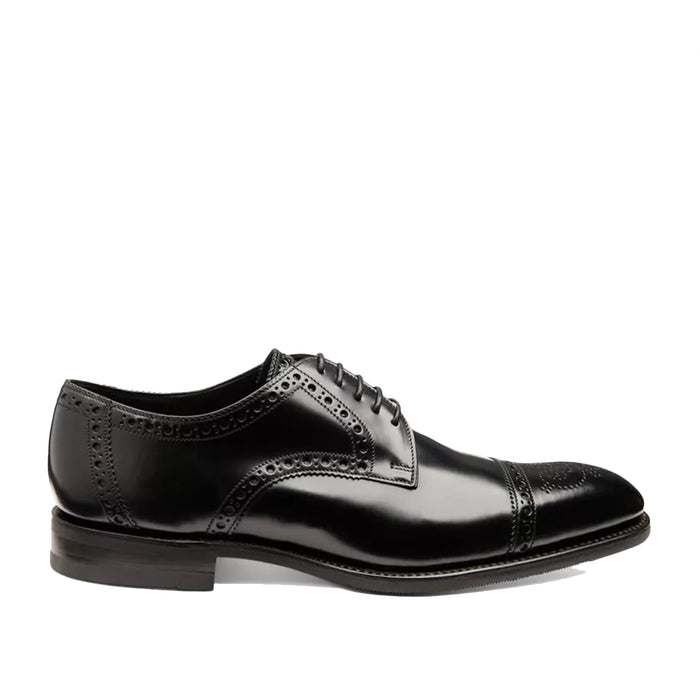 Loake - Eldon Derby Semi Brogue in Black - Nigel Clare