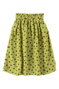 Long Skirt Pistachio Green with Little Flowers