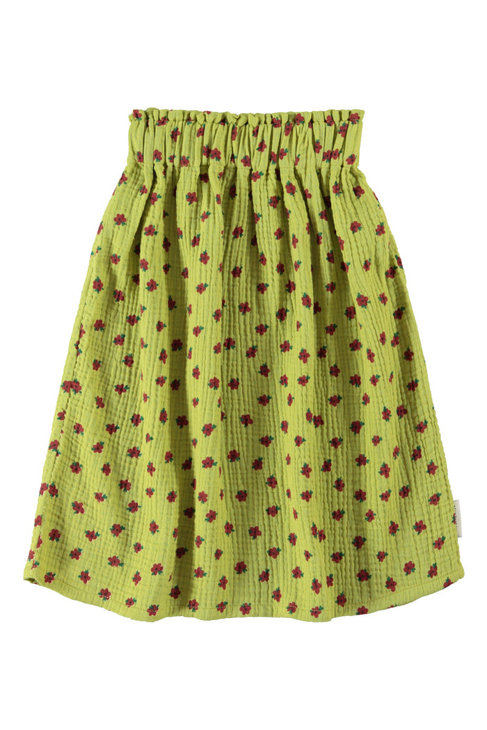 Long Skirt Pistachio Green with Little Flowers