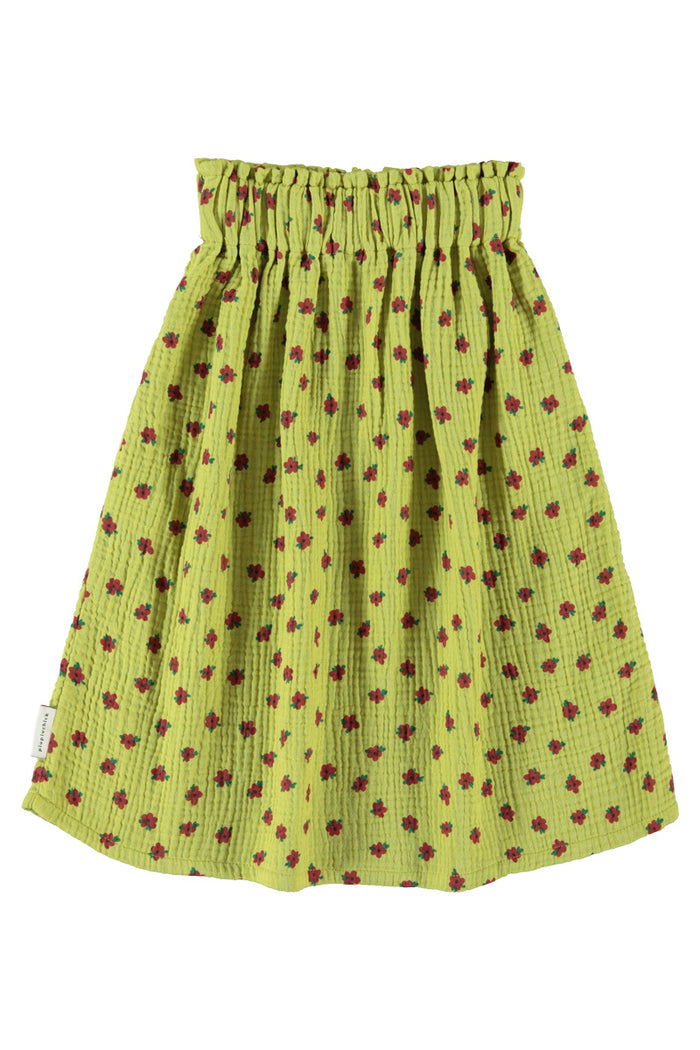 Long Skirt Pistachio Green with Little Flowers