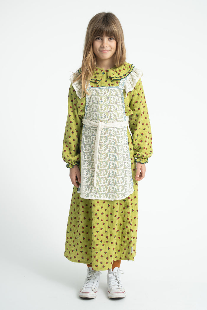 Long Skirt Pistachio Green with Little Flowers