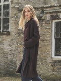 Longline Lambswool Rib Shawl Cardigan