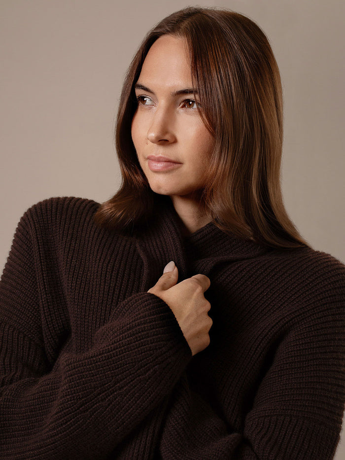 Longline Lambswool Rib Shawl Cardigan