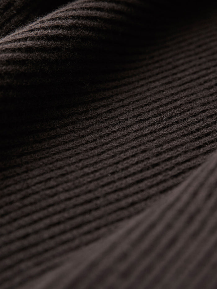 Longline Lambswool Rib Shawl Cardigan