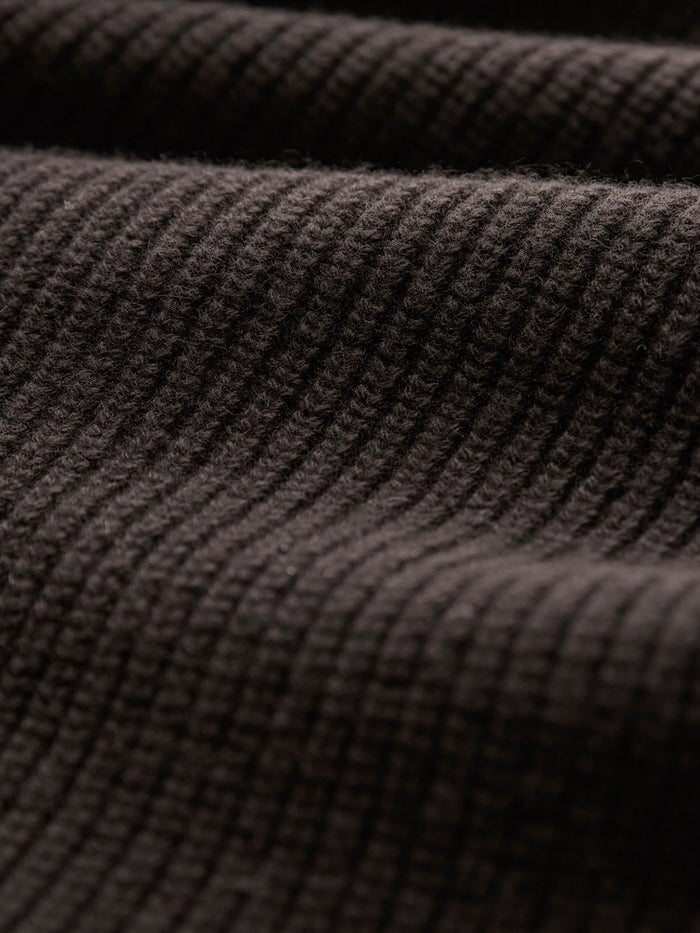 Longline Lambswool Rib Shawl Cardigan