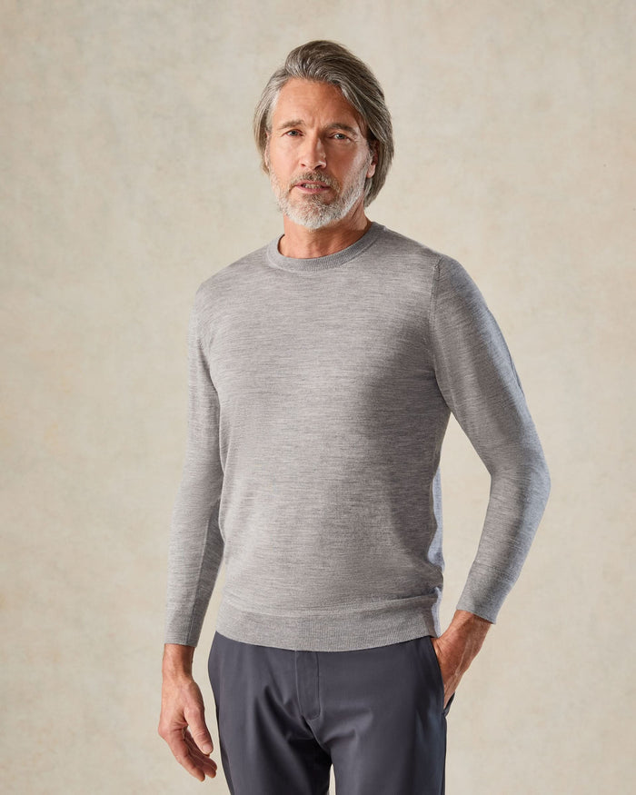 Lucas Merino Wool Silk Cashmere Crew Jumper