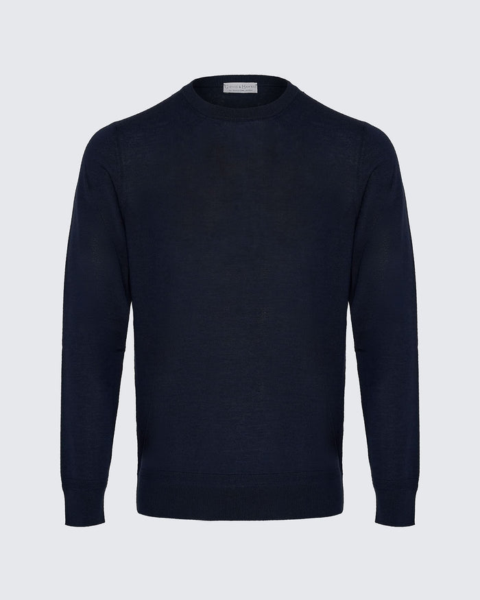 Lucas Merino Wool Silk Cashmere Crew Jumper