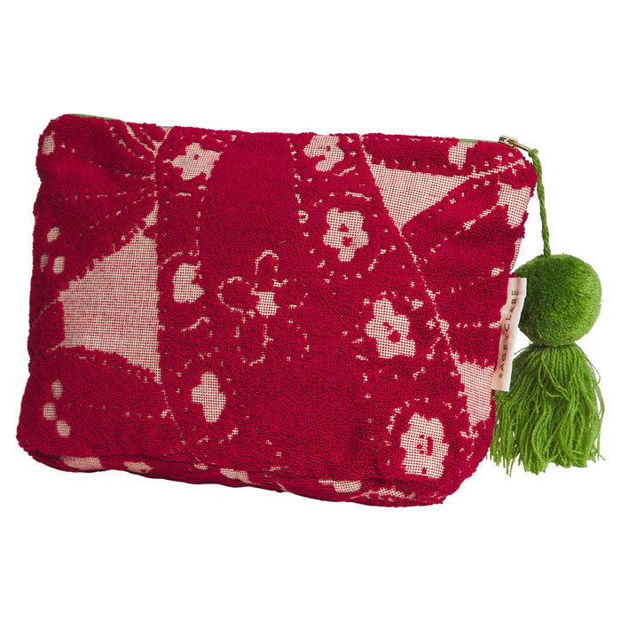 Lucia Terry Pouch - Crimson Small