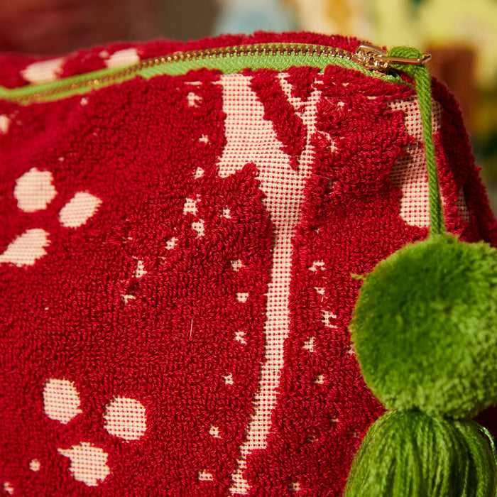 Lucia Terry Pouch - Crimson Small