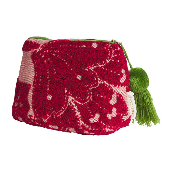 Lucia Terry Pouch - Crimson Small
