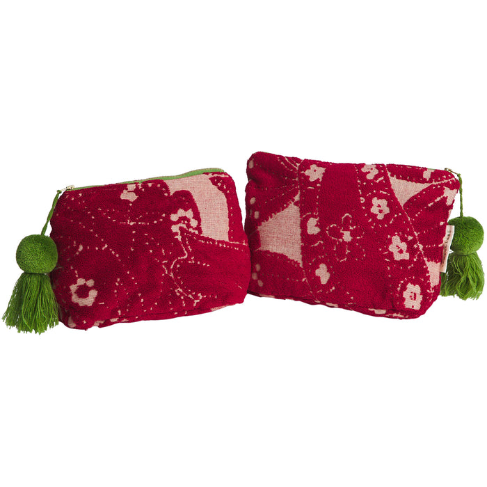 Lucia Terry Pouch - Crimson Small