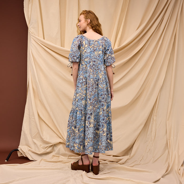 Lucia Tiered Maxi Dress - Cerulean