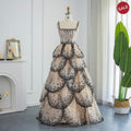 Dreamy Vow Luxury Dubai Evening Dresses 2023 Sparkly Sequin Tiered Ruffles Elegant Women Wedding Party Formal Gowns SS243-DreamyVow
