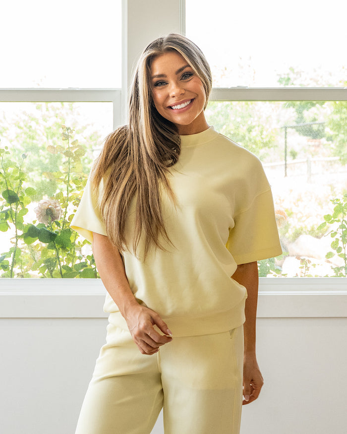 Macey Scuba Fabric Top - Lemonilla Rae Mode