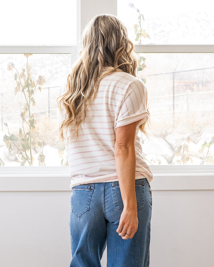 Madison Striped Top - Blush Lovely Melody