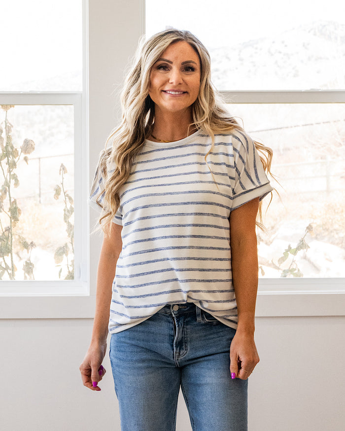 Madison Striped Top - Blue Lovely Melody