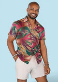 Magenta Swirl Silk Shirt - SARTORO