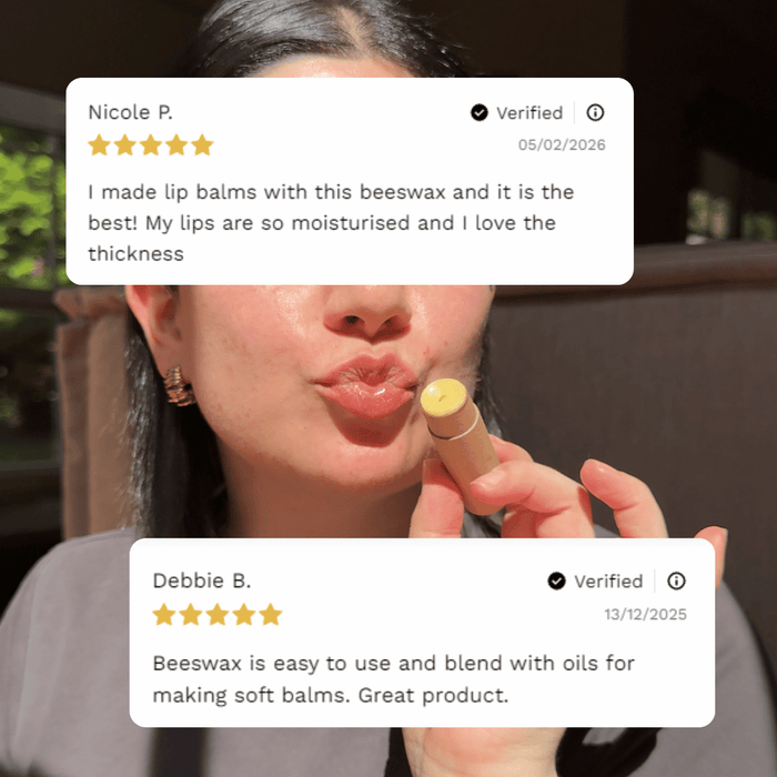 Make 4 x Natural Lip Balms + Recipe (Needs 25ml Carrier Oil)