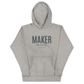 MAKER Design. Build. Repeat. Hoodie with Dark Lettering