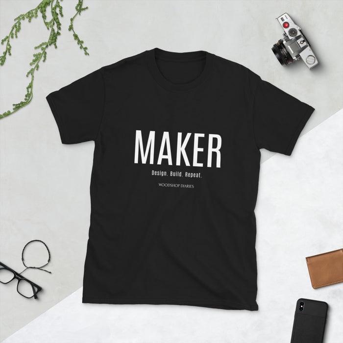 MAKER Tee White Lettering