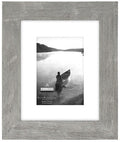 Malden 16x20 Matted Frame Gray Rustic Wood