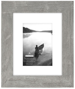 Malden 16x20 Matted Frame Gray Rustic Wood