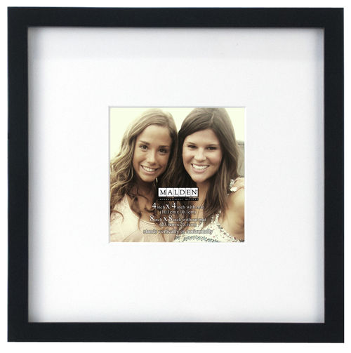Malden 8x8 Simple Black Frame with 4x4 Mat
