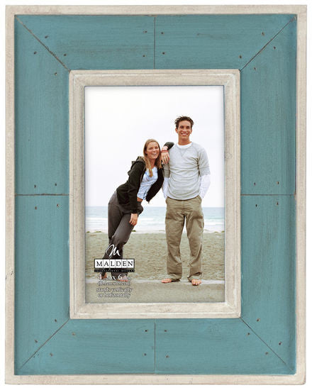 Malden Sunwashed Turquoise Distressed Frame