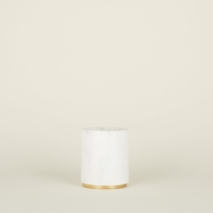 Marble and Brass Utility Canister / Wine Cooler