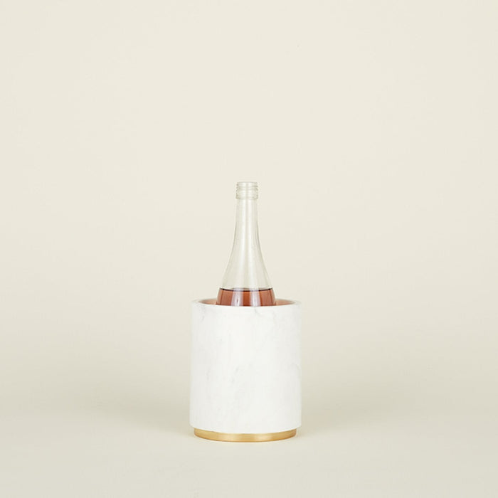 Marble and Brass Utility Canister / Wine Cooler
