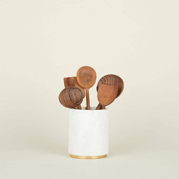 Marble and Brass Utility Canister / Wine Cooler