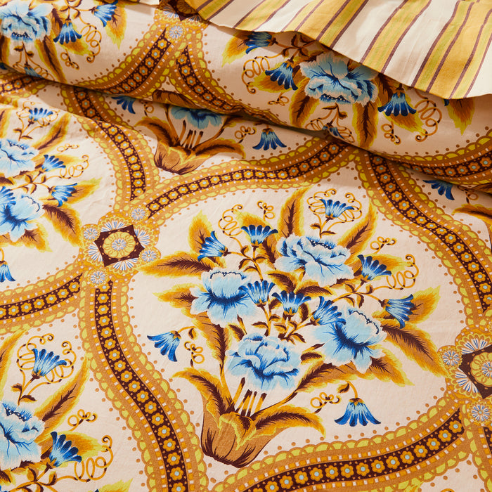 Margaret Cotton Quilt Cover - Clay Single