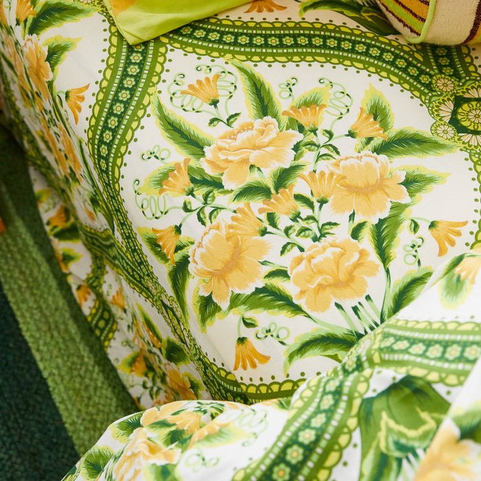 Margaret Cotton Sheets - La Palma Fitted Sheet / Cot