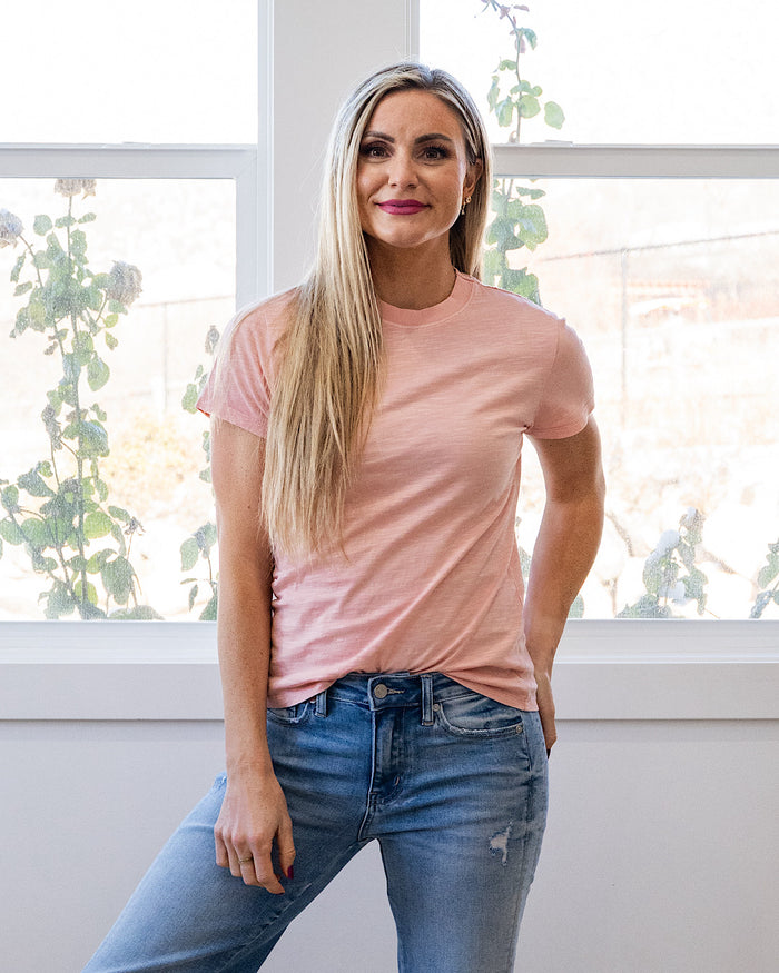 Melinda Short Sleeve Top - Peony Pink Be Cool