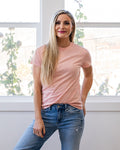 Melinda Short Sleeve Top - Peony Pink Be Cool