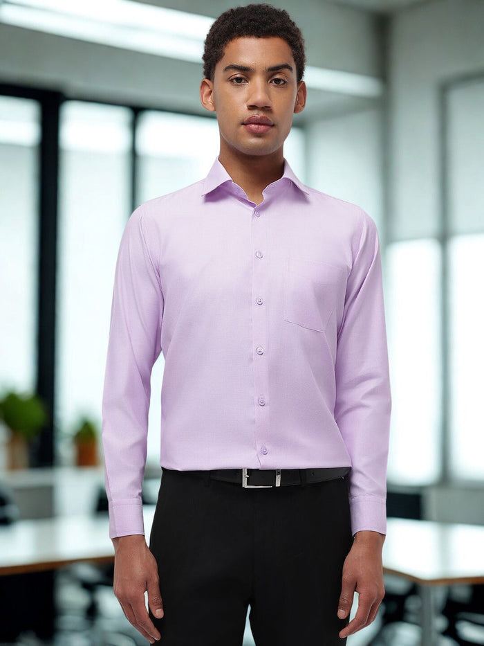 Men Lavender Full Sleeve Formal Shirt