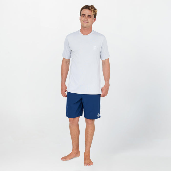Men's 24/7 Hybrid UV Short Sleeve Rash Vest Tee - Overcast