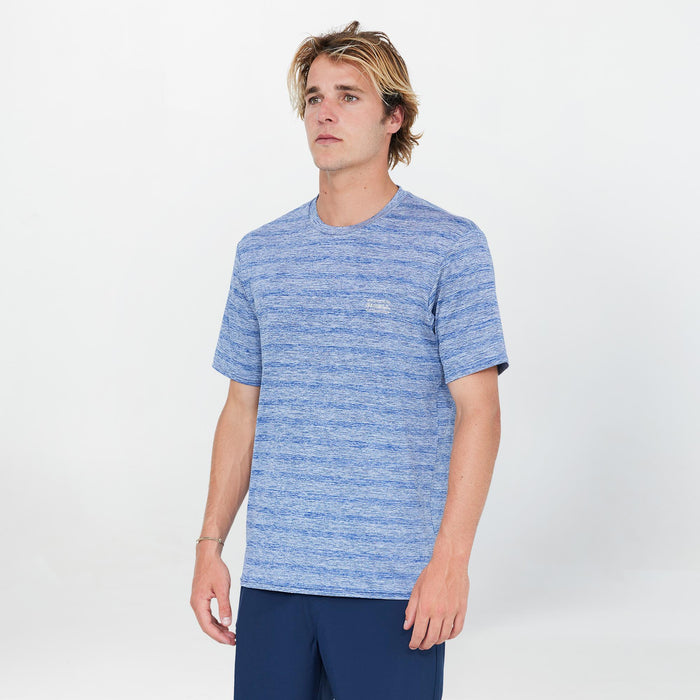 Men's 24/7 Tech Short Sleeve Rash Vest Tee - Blue Sketchbook