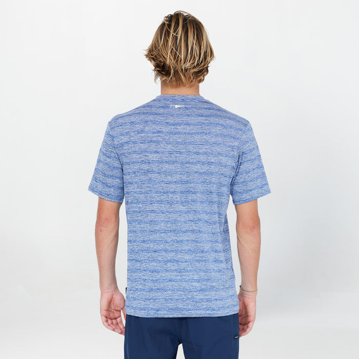 Men's 24/7 Tech Short Sleeve Rash Vest Tee - Blue Sketchbook