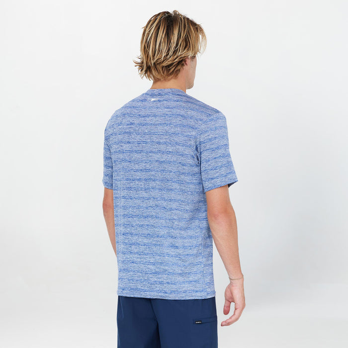 Men's 24/7 Tech Short Sleeve Rash Vest Tee - Blue Sketchbook
