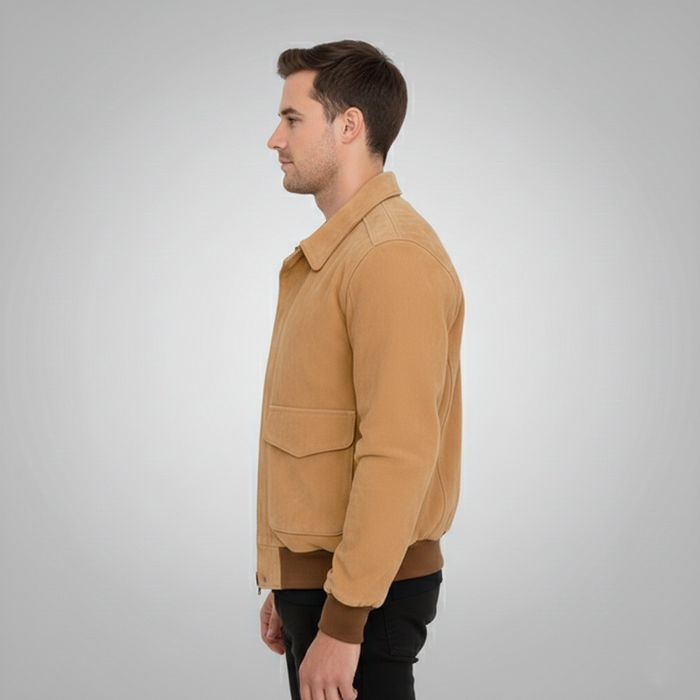 Men's A-2 Pilot Flight Leather Jacket