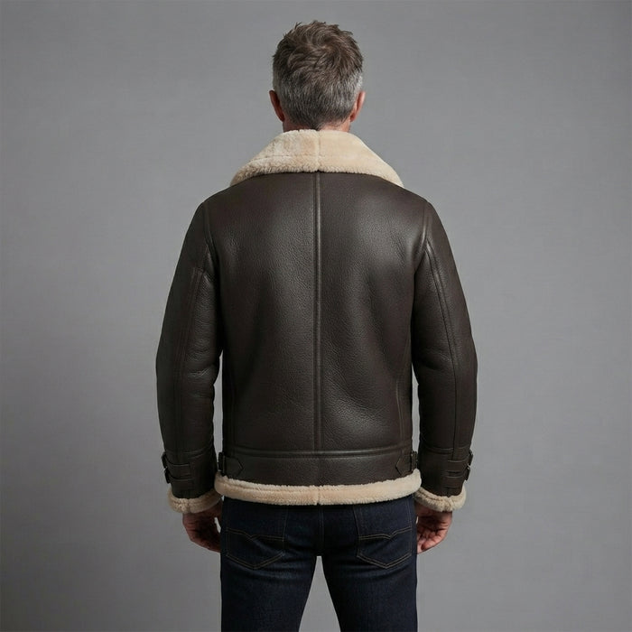 Men's B3 Style Sheepskin Leather Jacket