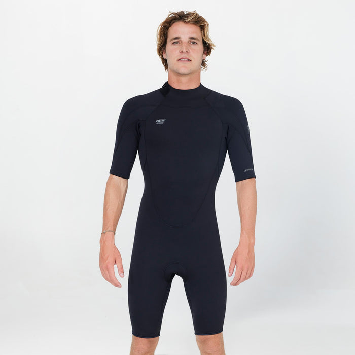Men's Defender GBS 2mm Short Sleeve Spring Suit Back Zip - Black
