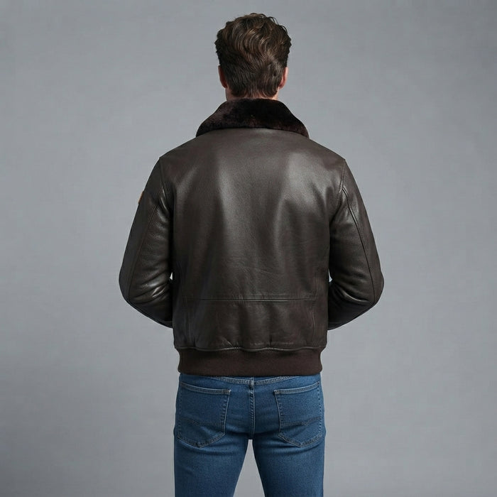 Men's G-1 Military Flight Aviator Bomber Jacket