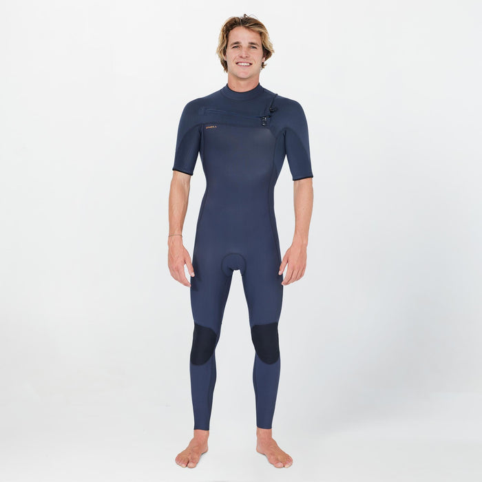 Men's HyperFreak 2mm Short Arm Steamer Chest Zip - Gunmetal