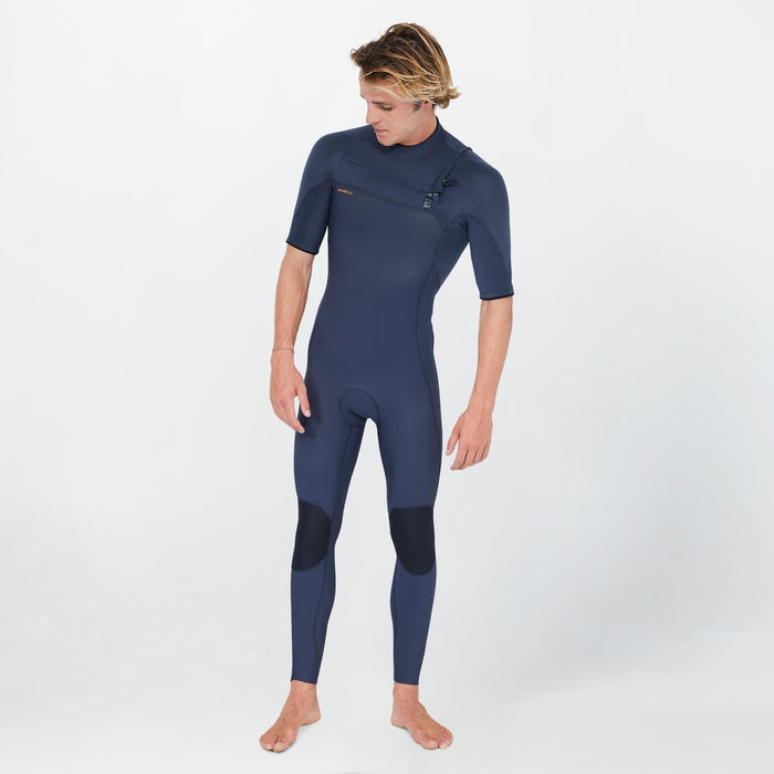 Men's HyperFreak 2mm Short Arm Steamer Chest Zip - Gunmetal