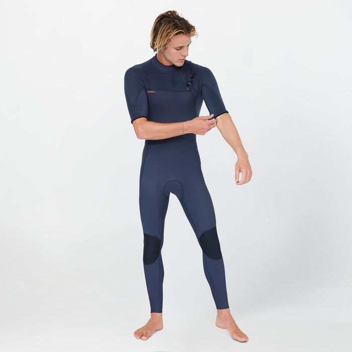 Men's HyperFreak 2mm Short Arm Steamer Chest Zip - Gunmetal